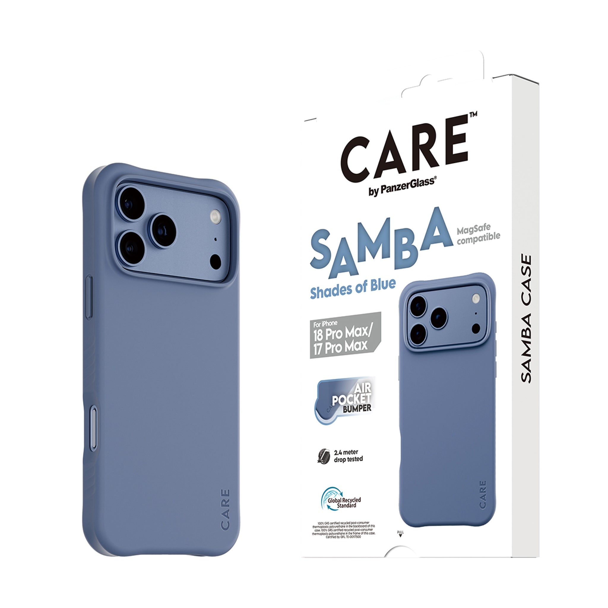CARE™ by PanzerGlass® Samba Case Shades of Blue w. MagSafe iPhone 18 Pro Max | 17 Pro Max